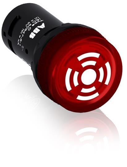 ABB Зуммер CB1-610R с пульсирующим сигналом, с подсветкой, красный, 24 В AC/DC /1SFA619600R6101/