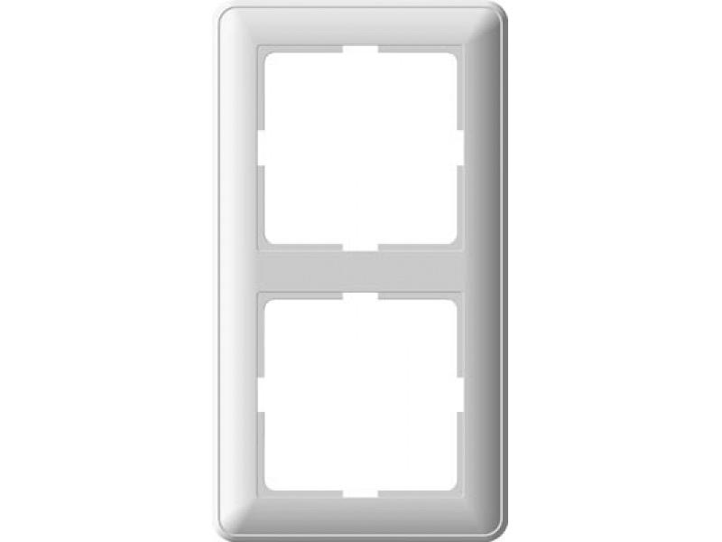 Schneider Electric  Wessen59  Матовый Хром  Рамка 2-местная скрытая установка KD-2-58