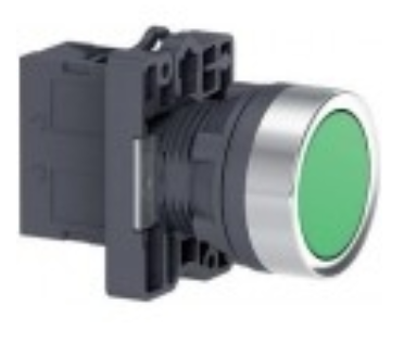 Кнопка Schneider Electric XA2, пружинная, возвратная,  зеленая 1НO XA2EA31