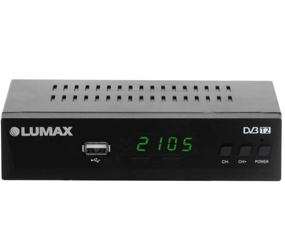 Ресивер цифрового эфирного ТВ LUMAX DV3201 HD дисплей WI FI метал корпус