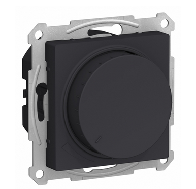 Schneider Electric AtlasDesign Карбон  Диммер поворотно-нажимной 630Вт, механизм, ATN001036