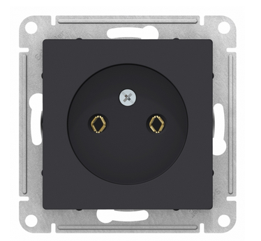 Schneider Electric AtlasDesign Карбон  Розетка без заземляющих контактов 16А, механизм ATN001041