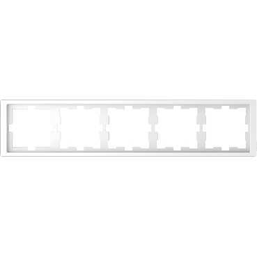 Schneider Electric  MERTEN  D-Life  Белый Лотос  Рамка 5-местная MTN4050-6535