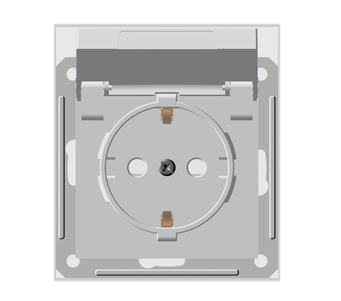 Schneider Electric  Wessen59  Белый  Розетка с заземляющими контактами IP44  (250В, 16А, защитные шторки)  AQUA RS16-152B-18