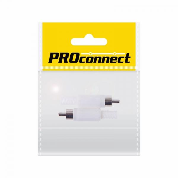 Разъём аудио, RCA пайка, белый, (2шт.) (пакет)  PROconnect 14-0401-8