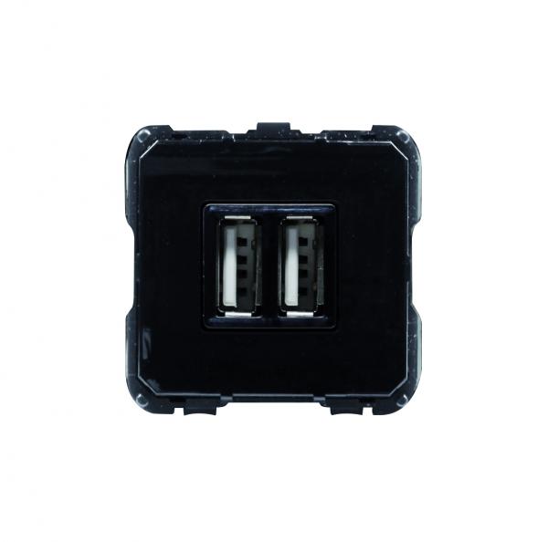 ABB Механизм USB зарядного устройства, 2х750 мА / 1х1500 мА, серия OLAS/Tacto/SKY /2CLA818500A1001/