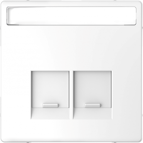 Schneider Electric  MERTEN  D-Life  Белый Лотос  Центральная Накладка для 2-модульных разъемов SE MTN4574-6035