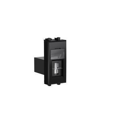 USB 2.0 розетка "Черный квадрат" Avanti модульная, тип А-А, 1 мод