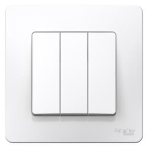 Schneider Electric  BLANCA  Белый  Выключатель 3-клавишный (cх.1+1+1) 10А, 250B, IP20  скрытая установка BLNVS100501