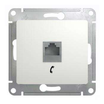 Schneider Electric Glossa  Белый Розетка телефонная RJ11, механизм IP20 скрытая установка GSL000181T