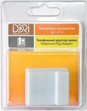 Телефонный адаптер вилка Dori 2214 в блистере