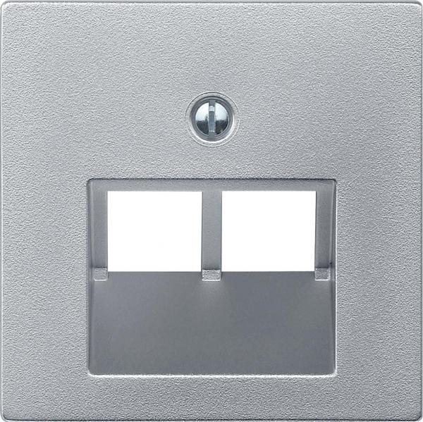 Schneider Electric Merten  Алюминий  Центральная Плата для механизмов RJ45 2-местная MTN298060
