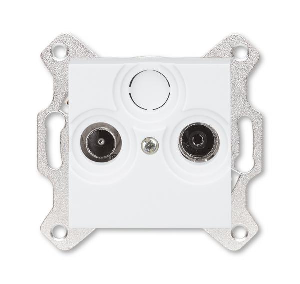 ABB  Levit   Белый Розетка TV-R, проходная, 7дБ, 2CHH083607A6003