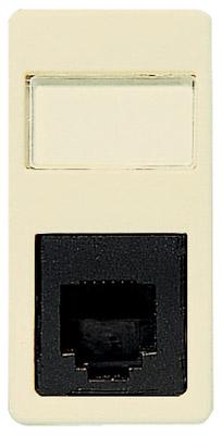 ABB  PC Слоновая Кость Розетка 1 модуль 5E категория RJ45  /2118.5 BM/ NIE