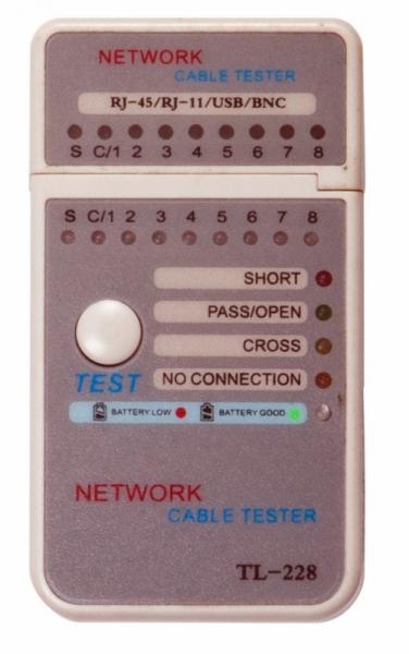 Тестер Кабеля "мини"  RJ-45  (HT-C004)  (HT-228)  REXANT 12-1010