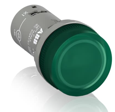 Лампа ABB CL2-542G зеленая со встроенным светодиодом 380-415В AC /1SFA619403R5422
