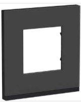 Schneider Electric Unica NEW Pure Черное Стекло/Антрацит Рамка 1-местная NU600286
