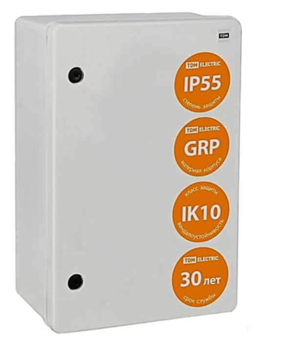 Щит антивандальный, ЩПМП-2-0, матер. GRP, IP55, IK08, t от -50 С до +70 С, (600х400х220) TDM SQ0912-0103