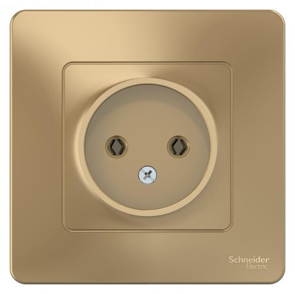 Schneider Electric  BLANCA  Титан  Розетка без заземляющих контактов без шторок 16А, 250В, скрытая установка BLNRS000014