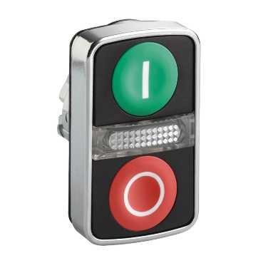 ZB4BW7L3741 ГОЛОВКА КНОПКИ ДВОЙНАЯ С МАРКИРОВК + LED ZB4BW7L3741