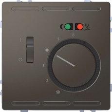Schneider Electric  MERTEN  D-Life  Антрацит  Терморегулятор теплого пола с центральной платой с выключателем+4м 230В MTN5764-6034