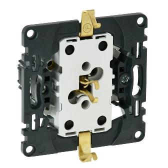 Legrand  Valena  IN'MATIC Розетка механизм 2-местная с заземляющими контактами 16А 250В шторки, пружинные зажимы скрытая установка IP20 /753031