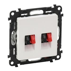 Legrand  Valena  LIFE  Белая Розетка аудио 2-ая пружинные зажимы скрытая установка IP20 / 753478