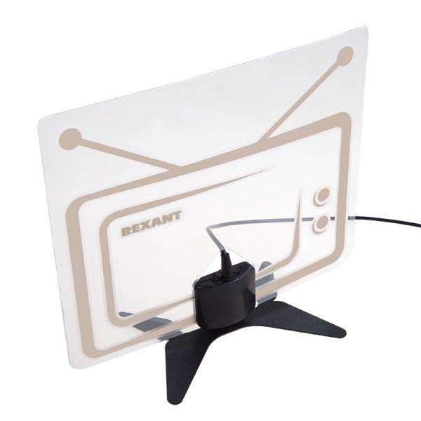 Антенна комнатная "АКТИВНАЯ" для цифрового телевидения DVB-T2 REXANT Ag-717 34-0717