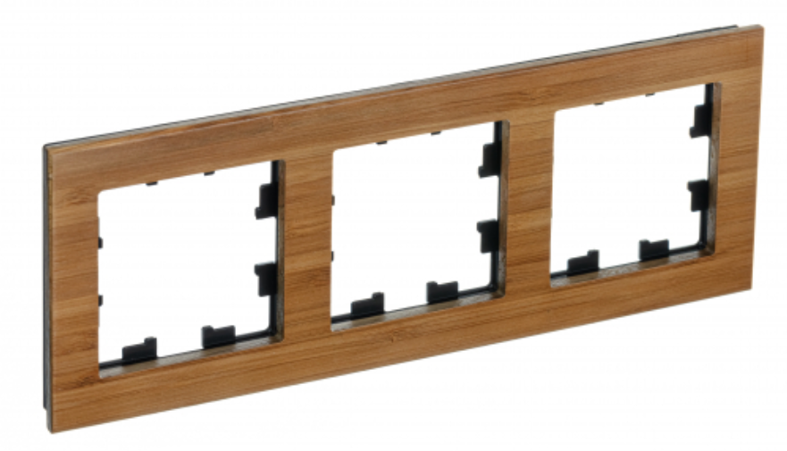 Schneider Electric AtlasDesign NATURE  Дерево Бамбук  Рамка 3-местная ATN353203