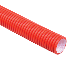 Труба гофрированная гибкая двустенная ПНД/ПВД d110мм красная (50м)
