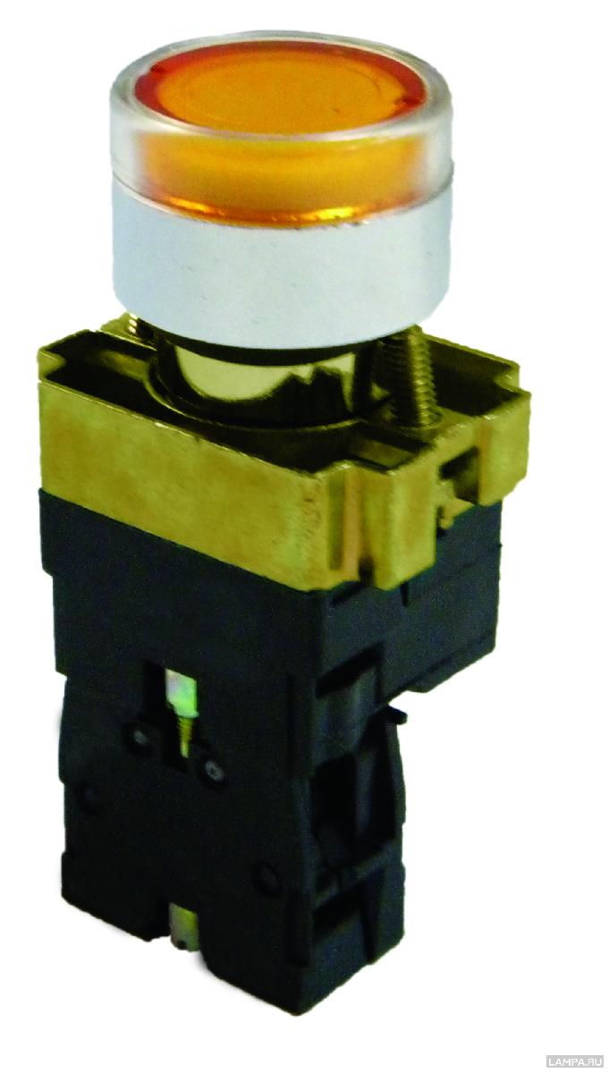 Кнопка BW3561 с подсветкой желтый 1з TDM