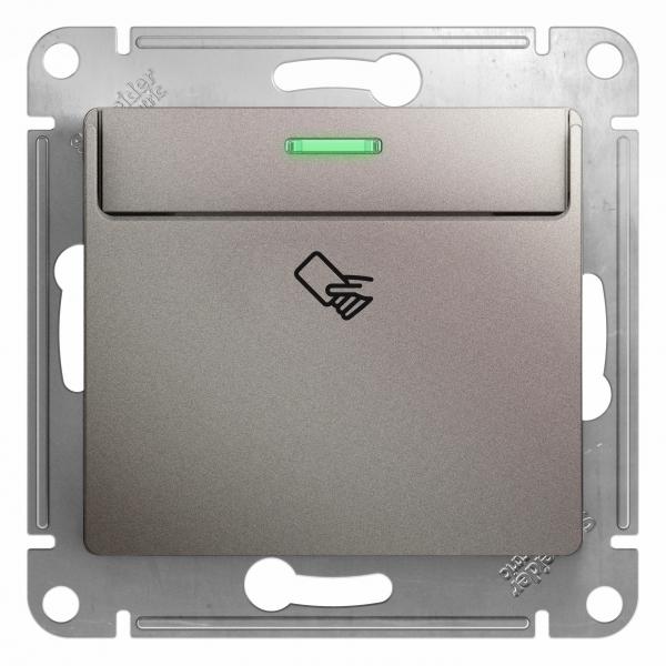 Schneider Electric Glossa Платина Выключатель карточный схема6, 10AX, механизм IP20 скрытая установка GSL001269