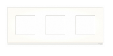 Schneider Electric Unica NEW Pure Матовое Стекло/Белый Рамка 3-местная горизонтальная NU600689