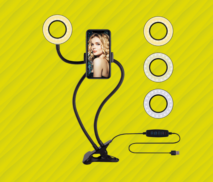 Кронштейн для телефона с регулируемой подсветкой 24Вт, REV