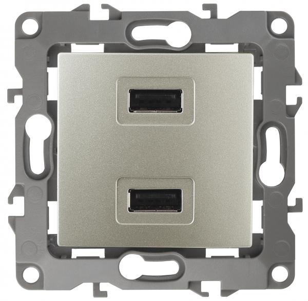 ЭРА 12-4110-04 Устройство зарядное USB, 5В-2100мА, Эра12, шампань (10/100/2500)