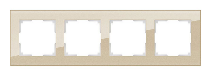 Werkel  Favorit Шампань Рамка 4-местная стекло Werkel WL01-Frame-04 / a040873