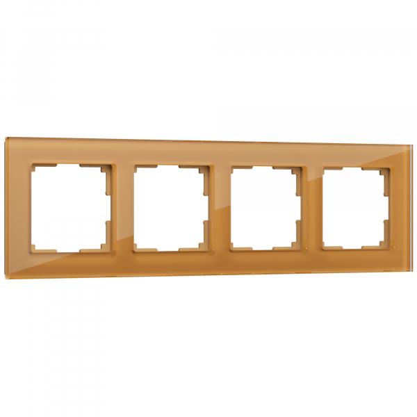 Werkel  Favorit Бронза Рамка 4-местная стекло WL01-Frame-04 a036585