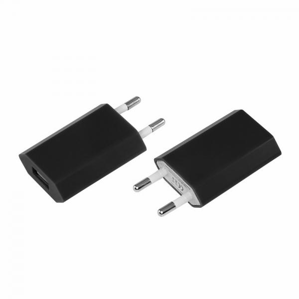 Сетевое зарядное устройство для iPhone USB (СЗУ) (1 000mA) черное 18-1900
