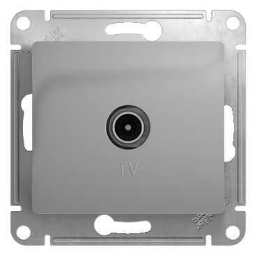 Schneider Electric Glossa Алюминий Розетка ТВ 1-местная 1DB, механизм IP20 скрытая установка GSL000391