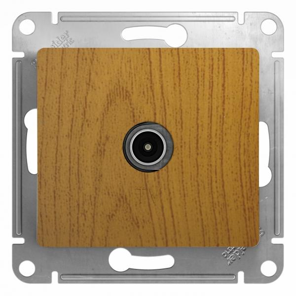 Schneider Electric GSL000593 GLOSSA TV АНТЕННА коннектор, механизм, ДЕРЕВО ДУБ