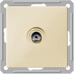 Schneider Electric  Wessen59  Слоновая Кость  Розетка ТВ без рамки скрытая установка оконечная RTS-151-2-86