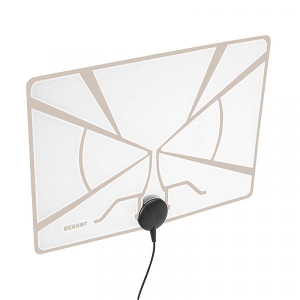 Антенна комнатная "АКТИВНАЯ" для аналогового и цифрового телевидения DVB-T2 REXANT Ag-711 (с USB) 34-0711