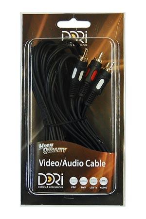 Видео шнур Dori 1905 #2RCA штырь <-> 2RCA штырь 5м.