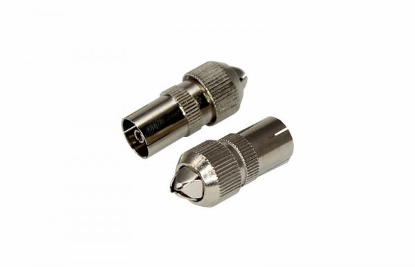 Гнездо TV антенное без пайки металл (орех) REXANT 05-2032