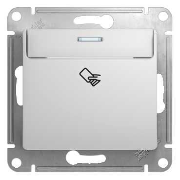 Schneider Electric Glossa Алюминий Выключатель карточный, схема6, механизм IP20 скрытая установка GSL000369