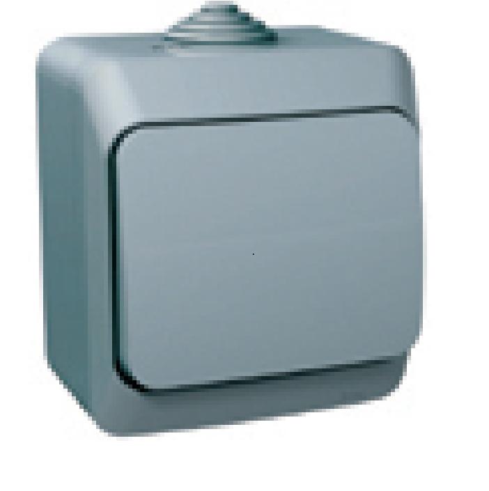 Schneider Electric  ЭТЮД  Серый  Выключатель 1-клавишный IP44 открытая установка BA10-041C