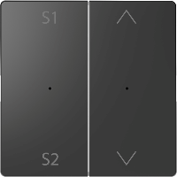 Schneider Electric  MERTEN  D-Life  PlusLink  Антрацит  Клавиша 2-местная с S1/S2, вверх/вниз MTN5227-6034