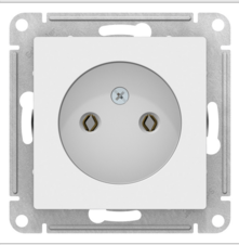 Schneider Electric AtlasDesign  Белый  Розетка без заземляющих контактов 16А, механизм ATN000141