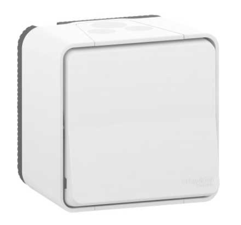 Schneider Electric Mureva Styl  Белый Выключатель в сборе кнопочный открытая установка IP55 MUR39026