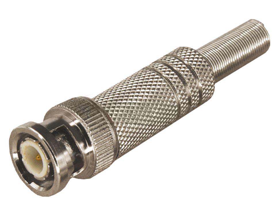 Разъем штекер BNC под винт с пружиной металл (HF-003)  05-3073-6